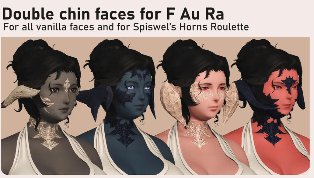 Double chin faces for F Au Ra
