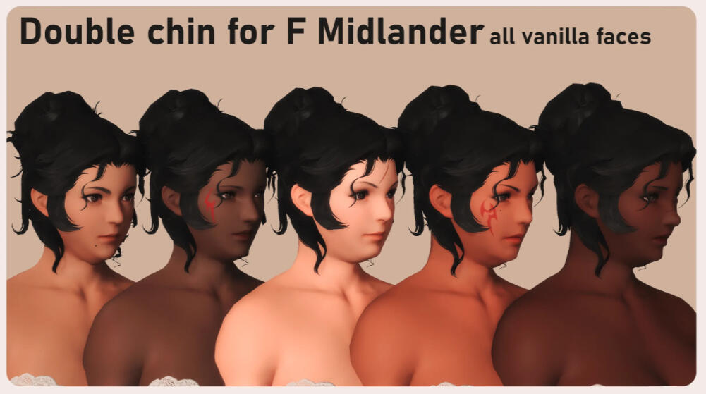 Double chin for F Midlander